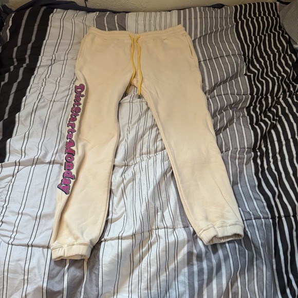 Diet Starts Monday Yellow Cotton Jogger Sweatpant Men's Size 2XL